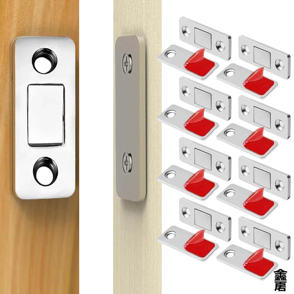 Magnetic Cabinet Catches Ultra Thin Door Strong Magnets Stopper Invisible Adhesive Drawer Magnet Lock for Kitchen Closet Closer