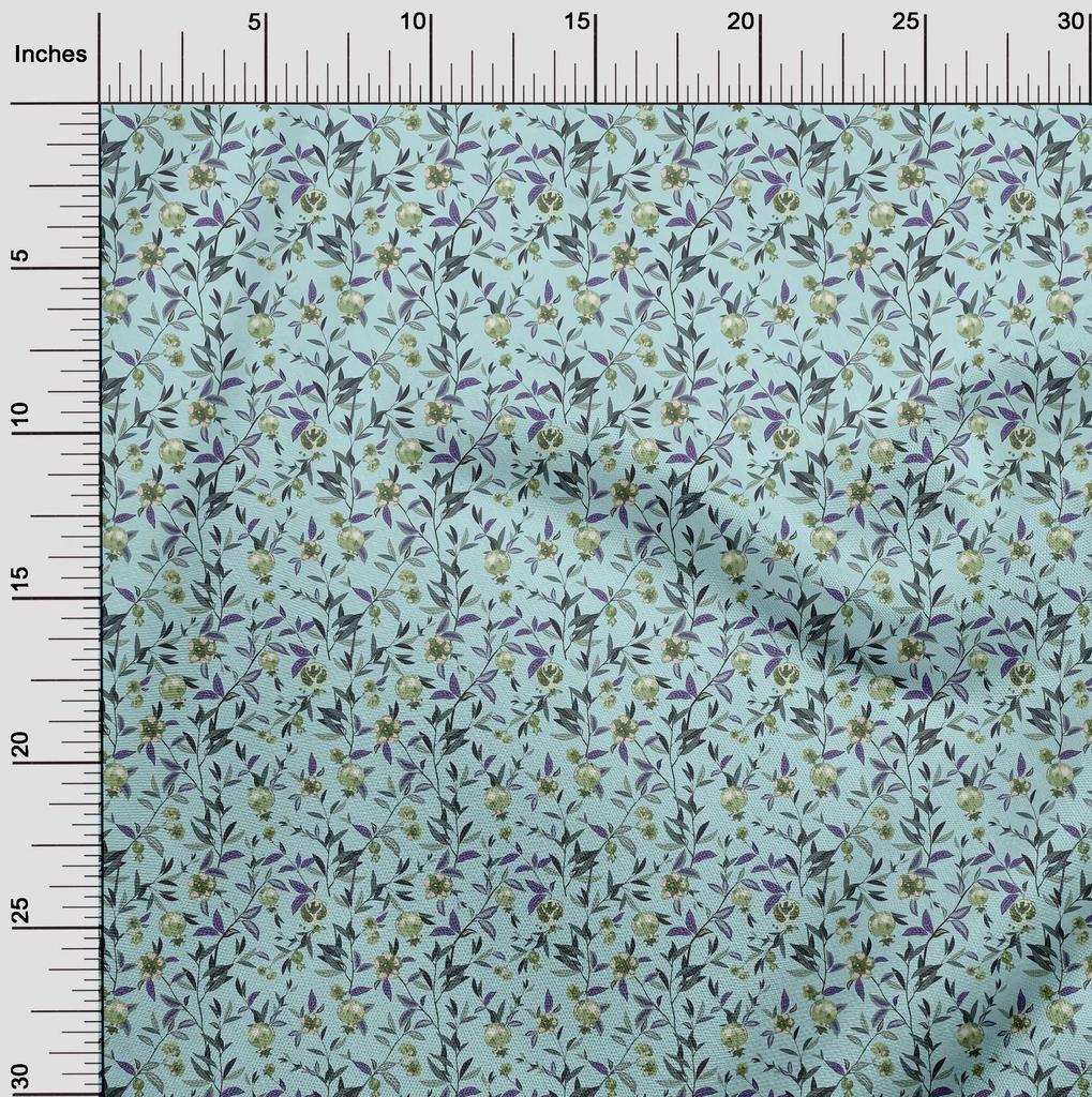 oneOone Cotton Flex Light Blue Fabric Asian Suzani  Fabric For Sewing Printed Craft Fabric By The Yard 40 Inch