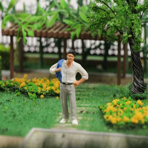 10-Piece 1:43 Diorama Collection Human Figures, O-Gauge Painted Figures for Railway Models, Building Models, and Dioramas, P43 (P4306)