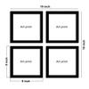 Art Paper Quotes Birds Framed Painting/Posters for Room Decoration, Set of 4 Black Frame Paper Art /Posters for Living Room (4 Unit, 9 X 9 Inches)