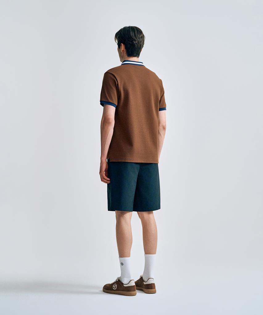 SERGIO TACCHINI M Double Knit Open Collar Polo