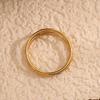 MamacitaSlay Minimalist Double Layer Round Zircon Ring 2025 Party Waterproof 18K Gold Plated Jewelry Women's Elegant Ring Gift