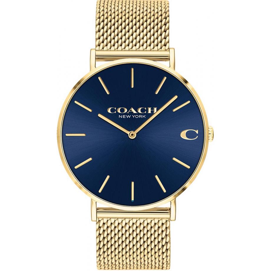 

COACH-Men s Charles Gold-Tone Mesh Bracelet Watch 36mm 14602251
