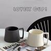 400ML Ceramic Coffee Cup Retro Style Cappuccino Latte Espresso Cups Breakfast Milk Cup with Spoon Office Home Water Cup Gift