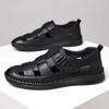 39-48 Sandali da Uomo Scarpe Pelle Vera Antiscivolo Traspiranti Cavi Scarpe da Spiaggia Sportive Outdoor Sandali Casual