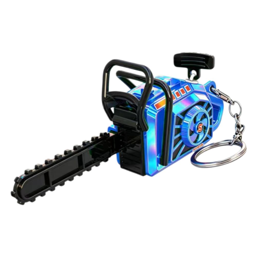 Pull Rope Power Saw Bag Pendant Plastic Logging Saw Toy Gift Toy Key Decor