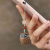 Owl Wooden Keychain Portable Fashionable Phone Charm Delicate Owl Decor Purse Pendant For Family Friends Colleagues