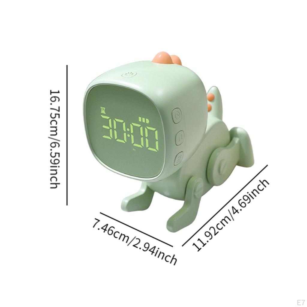 Cyfrowy Budzik Rzeźba Sypialnia Zegar na Stolik Nocny Dinozaur dla Chłopców Dziewcząt