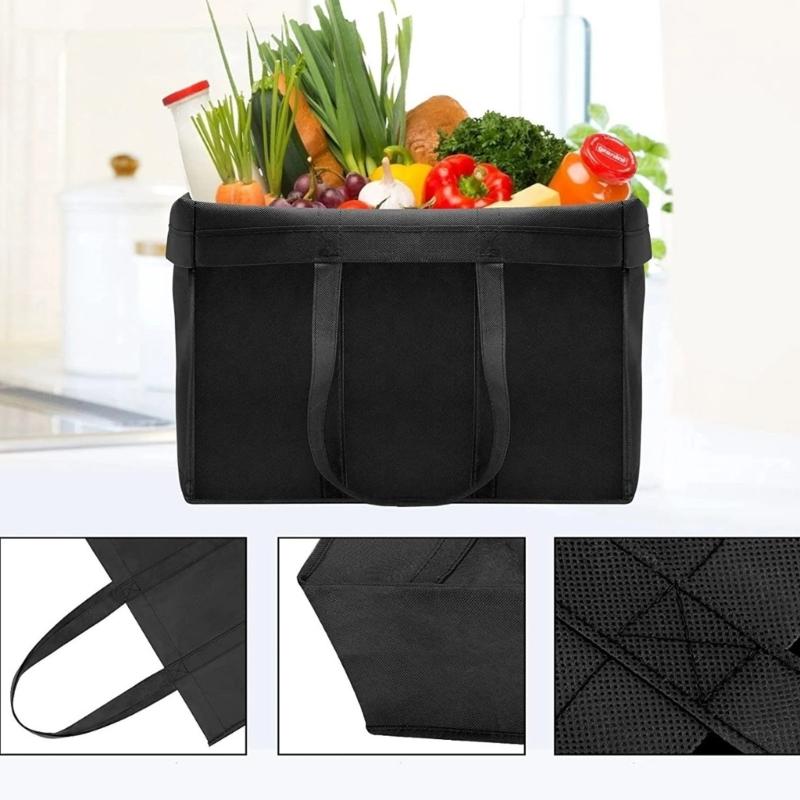 Spacious Large Capacity Nonwoven Toted Bag For Heavy Shopping Trip Foldable Storage Solution