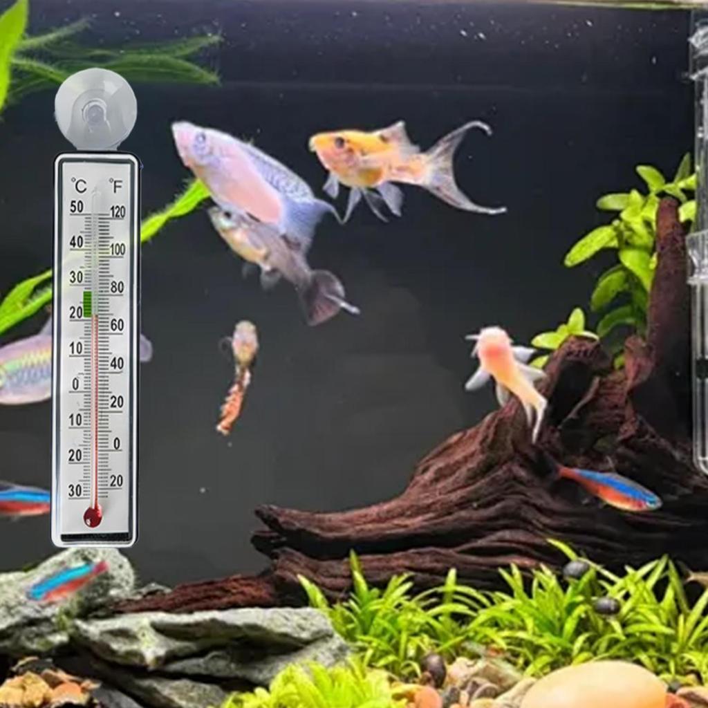 Fish Tank Temp Gauge Pet Box Temperature Monitors Suction Cup Anti-collision Temp Monitor for Aquarium Terrarium Greenhouse