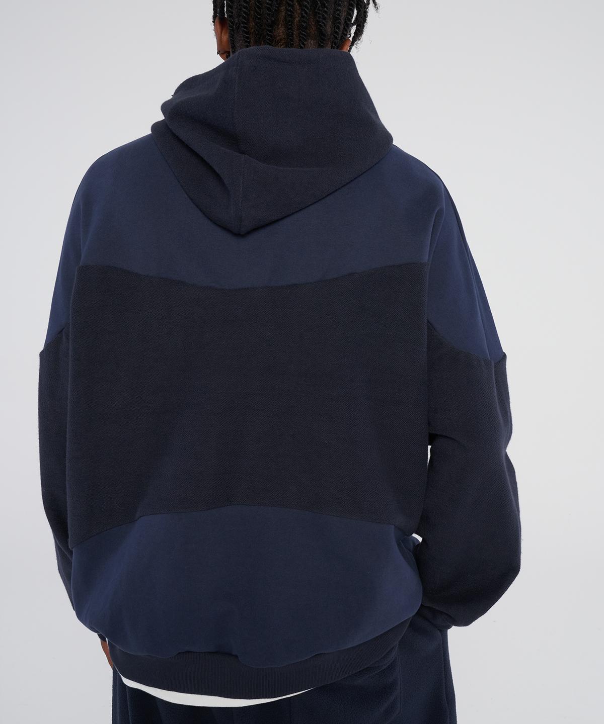Tener Primary Color Combination Oversized Hoodie_Navy Navy/F