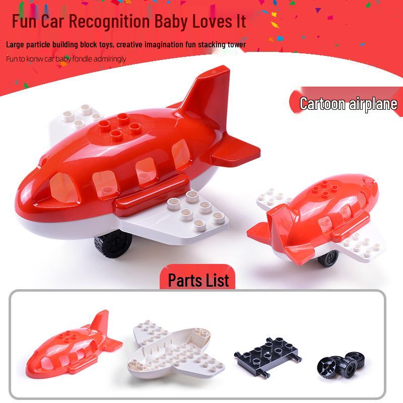 Gergely Large Particle Car & Airplane Model Interlocking Building Blocks Accessories
