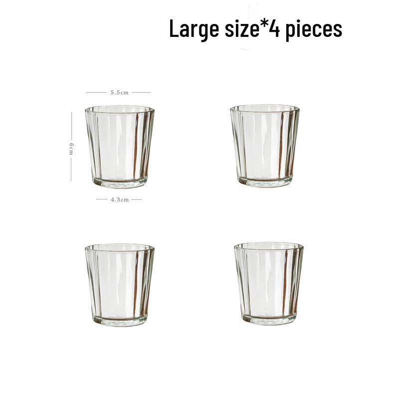 Aromatherapy Vertical Stripe Glass Candle Holder Jar - Scented Candle Holiday Souvenir.