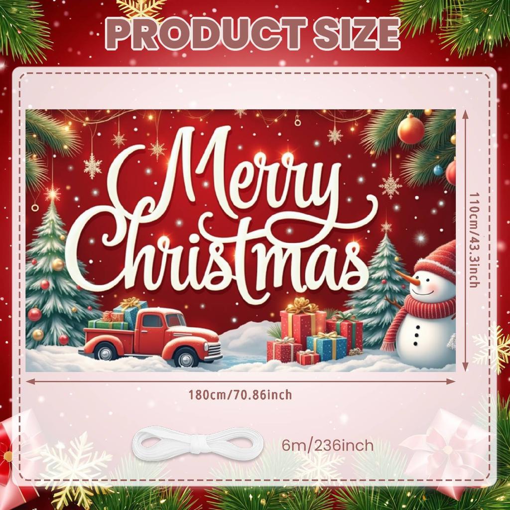 Christmas Party Banner Holiday Print Winter Holiday Banner Xmas Celebration Background Star Decorations Xmas Event Display