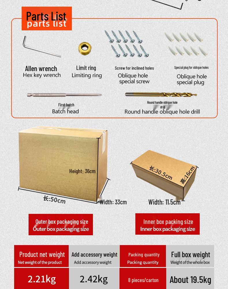 Woodworking Pocket Hole Jig: Angled Hole Drilling Locator by Wo Yifang