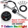 7-Farben-Hintergrundbeleuchtung 52mm Wasserstandsanzeiger + Wasserstandssensor 0~190 Ohm Wasserstandsanzeiger Messgerät Passend für Auto Boot Marine