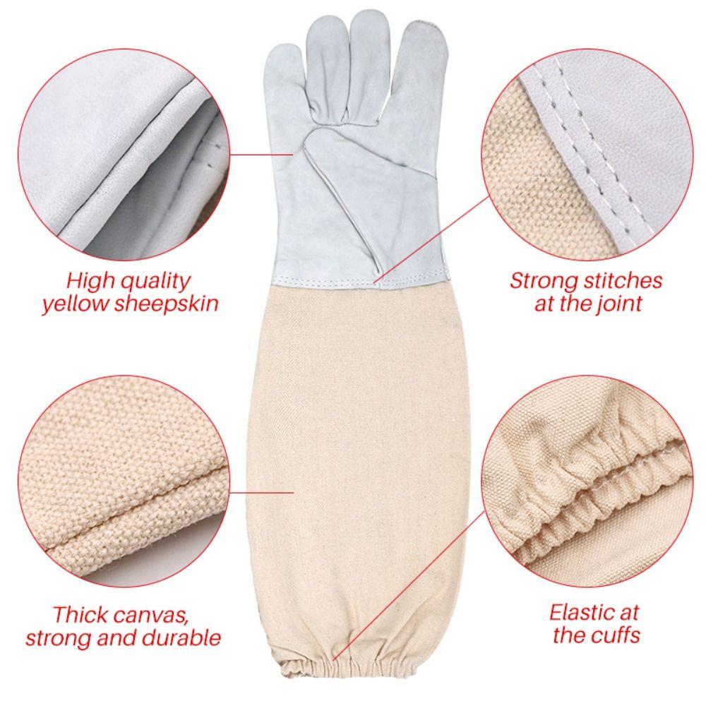 1 Pair Anti-sting Beekeeping Gloves Safe Beehive Tools Durable Anti-bee Gloves  Beekeeping Tools