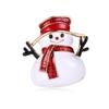Christmas Red Scarf Snowman Brooch