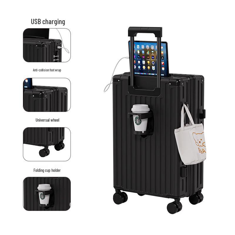 KarLot Durable PC Hardside Rolling Luggage 26 inch