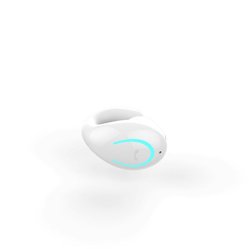 

Бездротові навушники Bluetooth-навушники з мікрофоном, на кліпсі, з повітряною провідністю, для дзвінків у форматі HD, Hi-Fi, спортивні, для вулиці білий