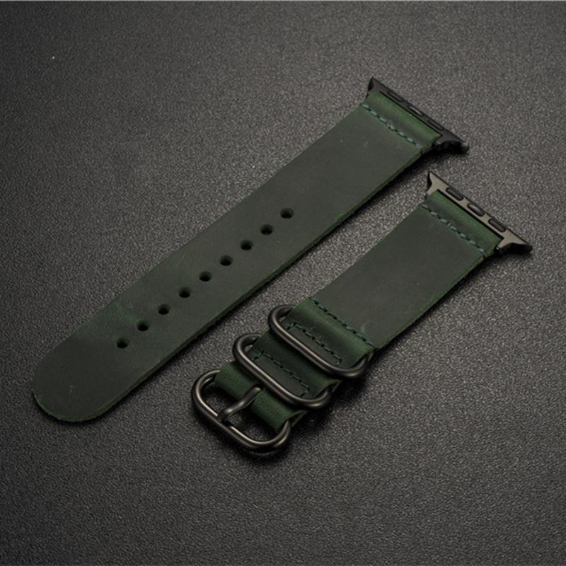 

Модний вінтажний шкіряний ремінець із пряжкою для Apple Watch Series ultra2 9 8 7 6 5 SE 38 40 42 44 мм 41 45 49 мм ремінець для ремінця iWatch Аксесуари 38 40 41mm зелений