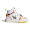 Adidas Originals Drop Step Comfortable Durable High-Top Kids Skate Shoes Kids Skate Shoes White Orange IF9367