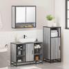 3 Piece Bathroom Furniture Set Gray Sonoma Particleboard