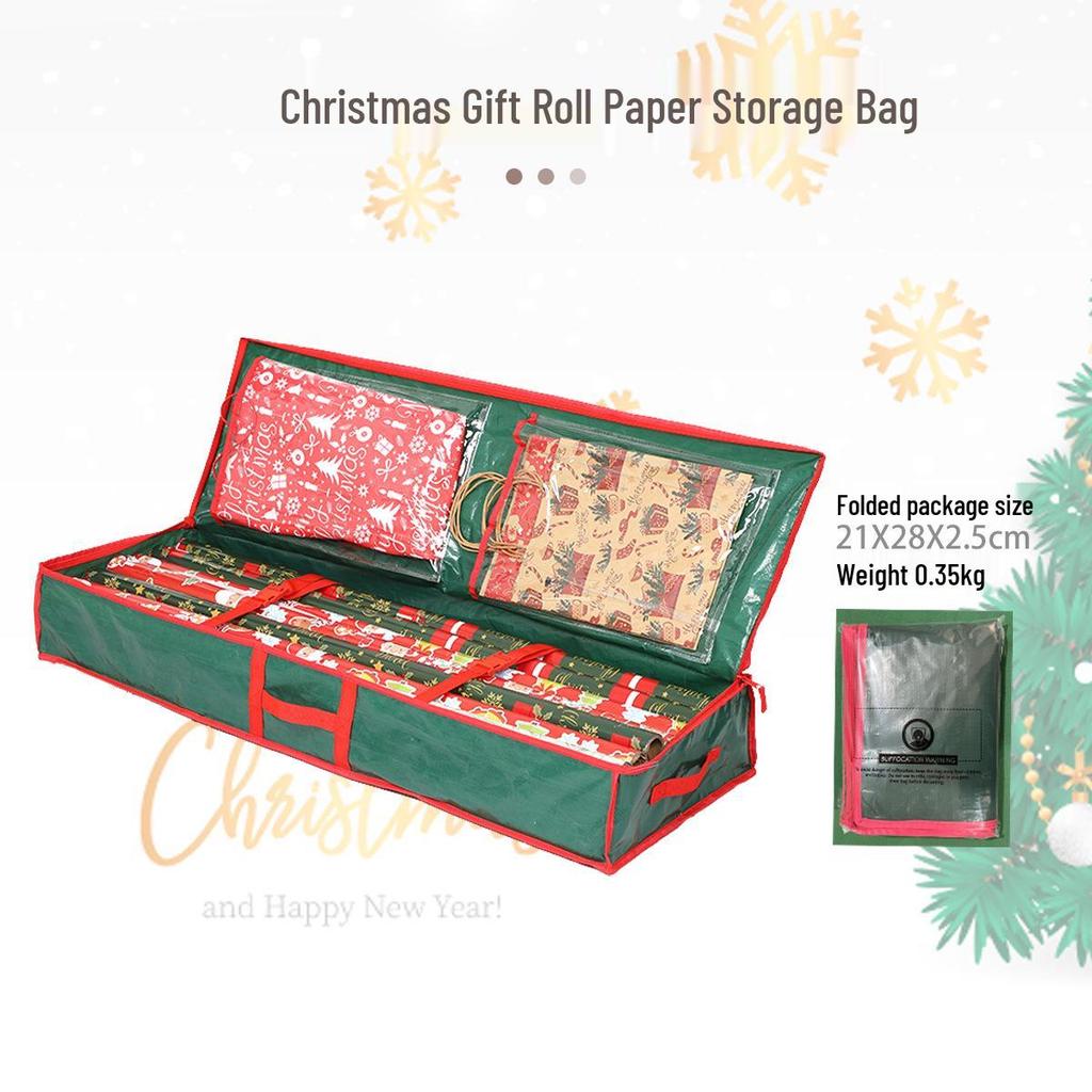 Holiday Gift Wrap & Cardstock Organizer Bag