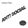 Adesivo per parabrezza anteriore auto Slogan ANTI SOCIALE Vinile PVC Autoadesivo Decorazione Auto Styling Adesivi Accessori