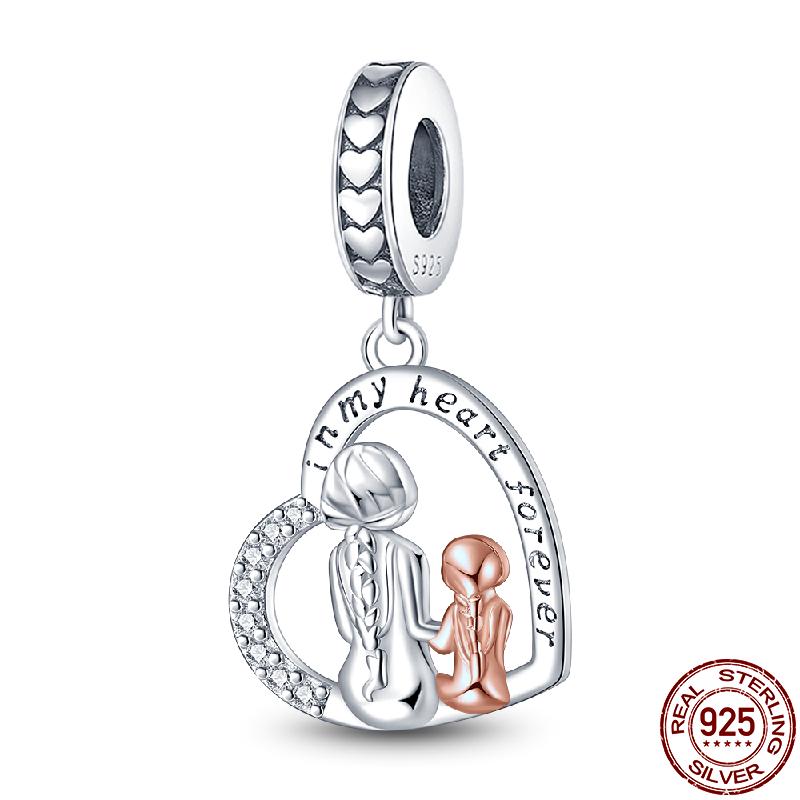 New In Copper Mother'S Day Series Charms Fit 3Mm Pan Bracelet Bead Diy Jewelry For Women Mother'S Day Gift