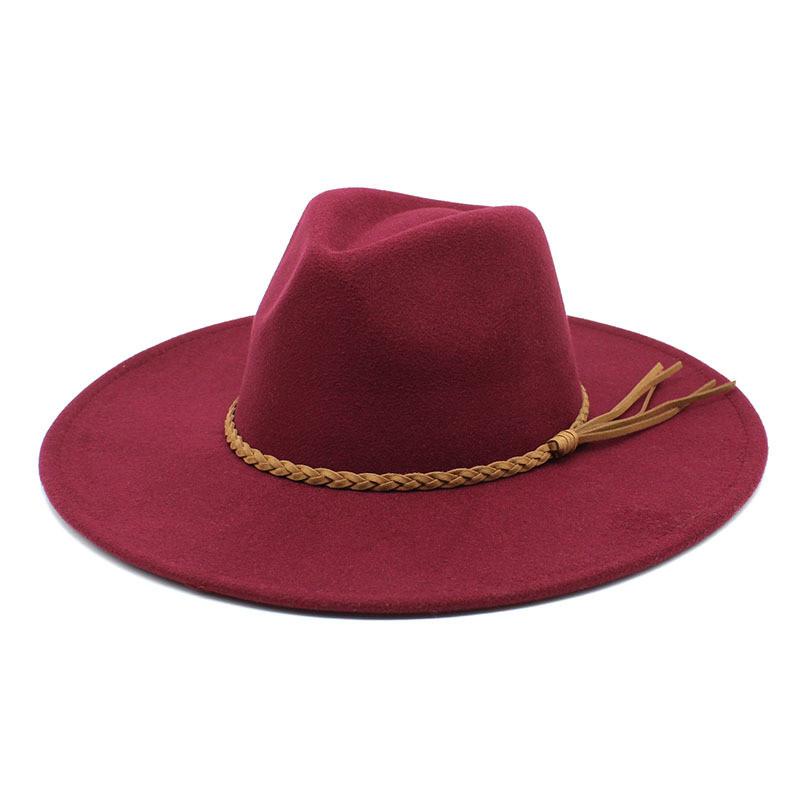 Vintage Wool Felt Fedora Hat With Wide Brim For Outdoor Travel And Casual Wear