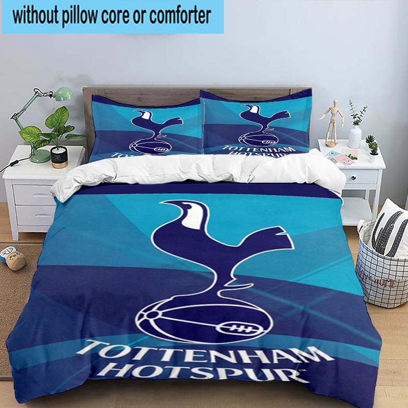 Set Biancheria da Letto Stampato Design Tottenham Hotspur F.C. 3 Pezzi Chiusura Copripiumino Include 1 Copripiumino & 2 Federe Set Biancheria da Letto Decorazioni per la Casa Regali