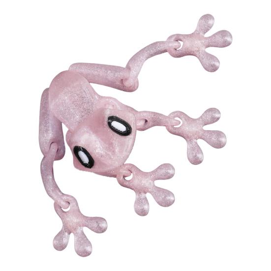 Movable Joints Frog Fridge Magnet 3D Printed Frog Fidget Toy Articulated Animal Model Figurine Magnetic Refrigerator Frog Decoration Ornament