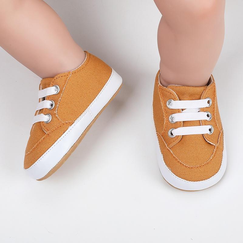 Baby Casual Shoes Soft and Comfortable Retro Simple Solid Color Toddler Shoes