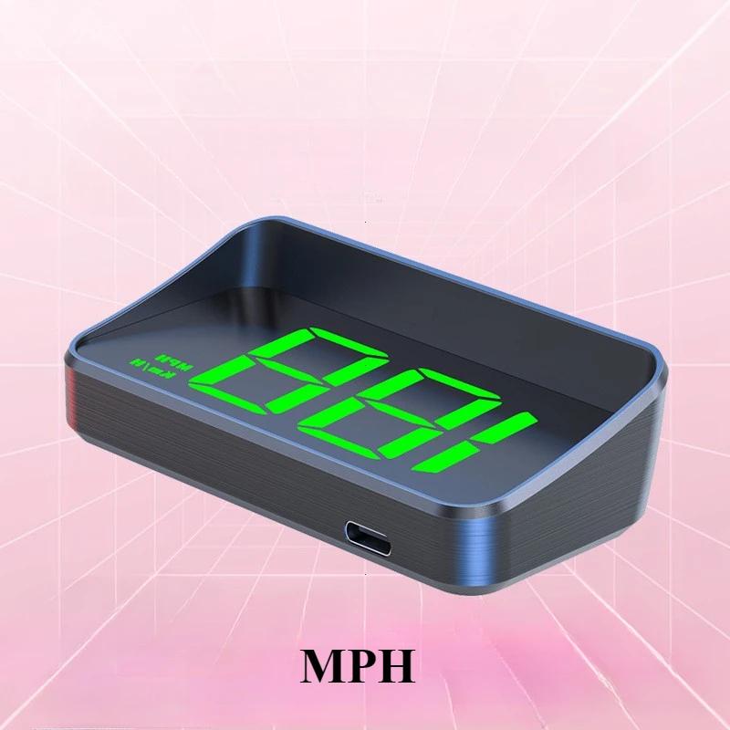 Car Speedometer HUD GPS Head Up Display Digital Speed Meter Windshield Projector for Vehicles Truck Auto Electronics Accessories