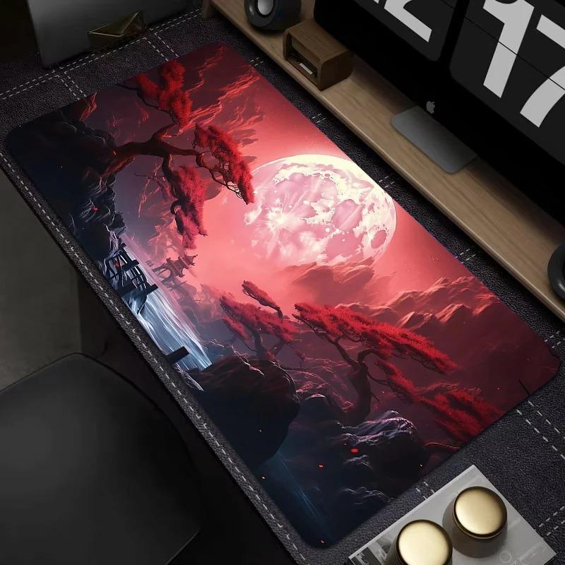 Starry Sky Planet Mouse Pad Colourful Stylish Design Large Non-Slip Computer Office Table Mats Keyboard Long Carpet Galaxy Rug