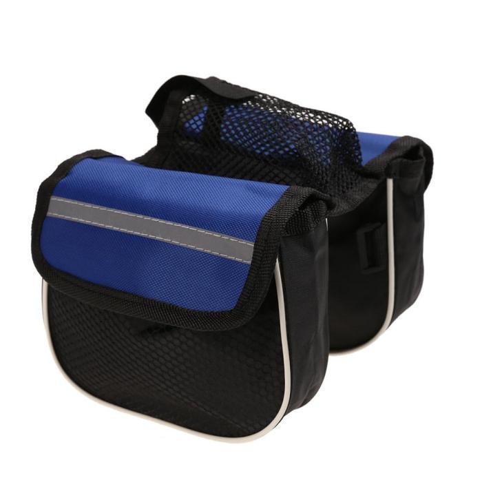 Bicycle Bag Bike Cycling Front Frame Tube Handlebar Pannier Double Pouch Phone Bag Polyester Bolsa Bicicleta