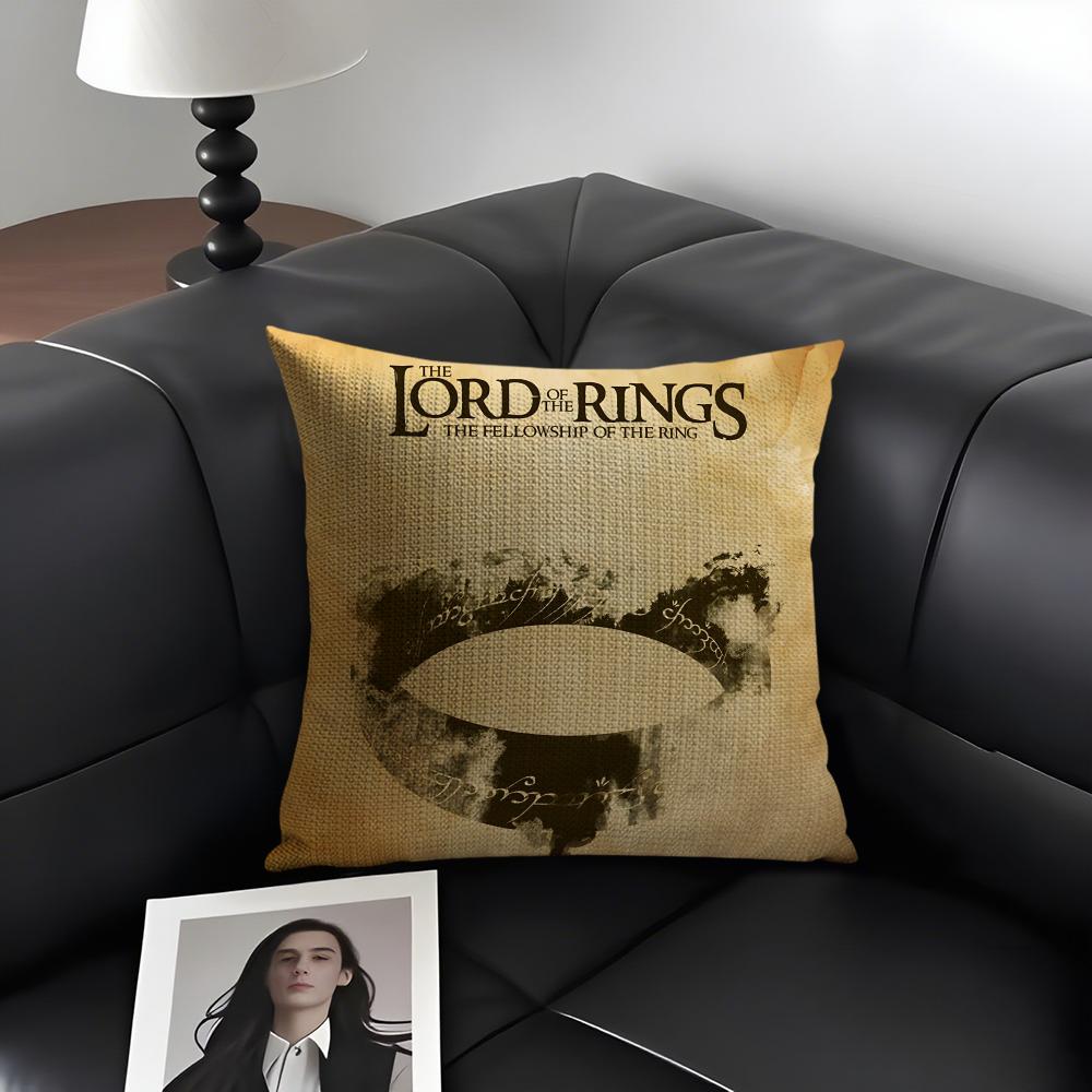 The LLord RingsS Movie Cushion Cover Natural Linen Organic Fabric DoubleSided Printing Sofa Home Decor Gift Pillow Case