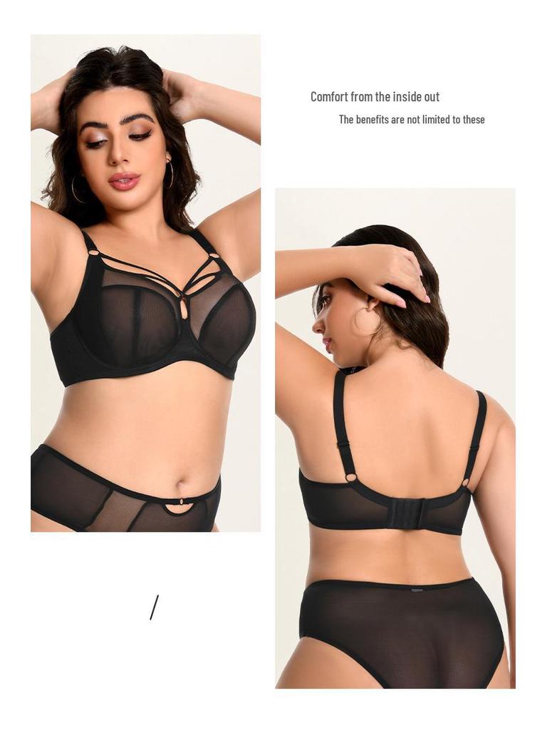 Plus Size Anti-Sagging Breathable Lingerie for Women with Large Busts.