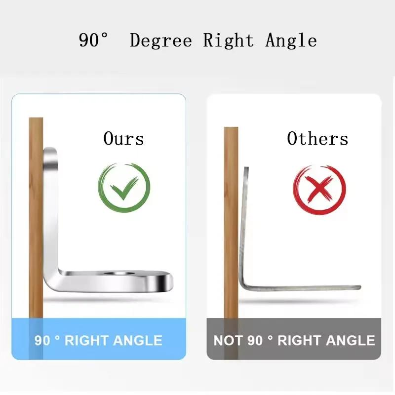 40pcs Stainless Steel L Brackets - Small Right Angle Corner Brace for Shelves, Wood Furniture ,Chair