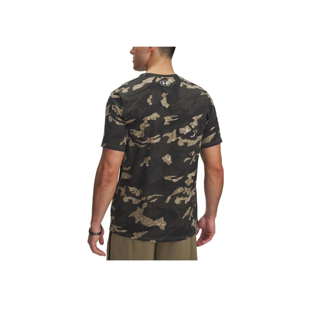 Under Armour Rock Casual Series Round Neck Comfortable Camouflage Short Sleeve Breathable T-Shirt Men T-Shirts Quartz-Gray 1389898-251