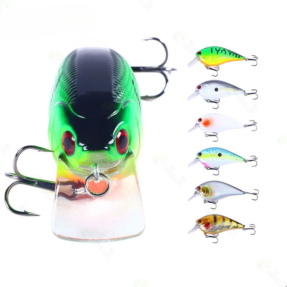 1pcs 8.5cm 15g Rattling Shallow Diving Crankbait Artificial Wobbler for Bass Pike Hard Bait Fishing Lure Tackle Baits 6 Colors