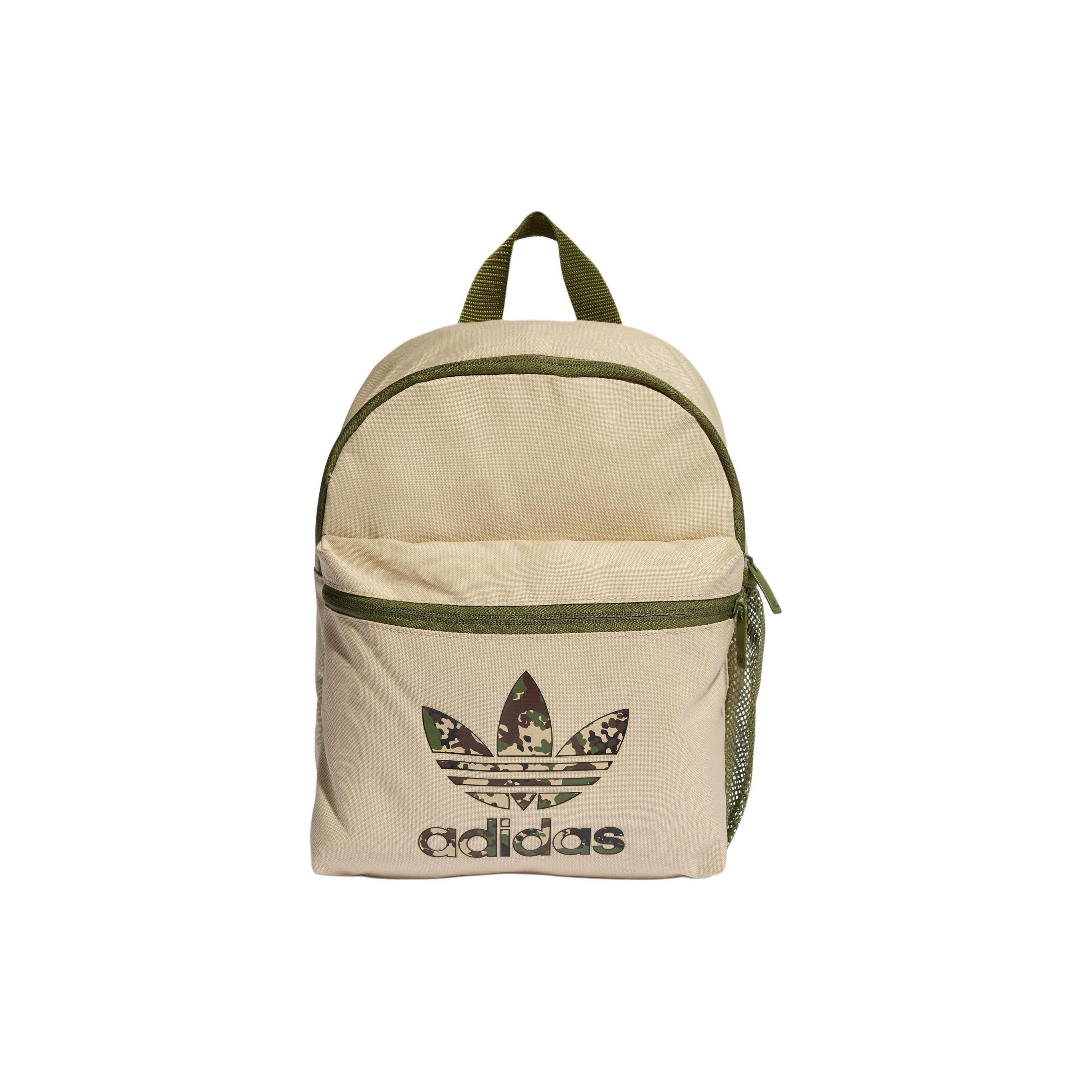 Adidas Originals Trefoil Print Zipper Backpack Unisex Backpacks Grassland IT7341 Grassland