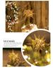 Luminous Wrought Iron LED Pentagram Tree Topper Star Decoration