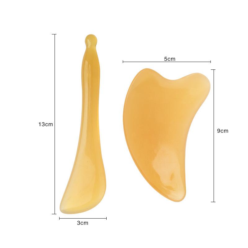 1/2Pcs Face Eye Spa Massager Plate Skin Scraping Resin Guasha Massage Board For Head Neck Back Body Legs