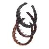 Korean Style Braided Non-Slip Wig Headband - High Volume Forest Design Hair Accessory