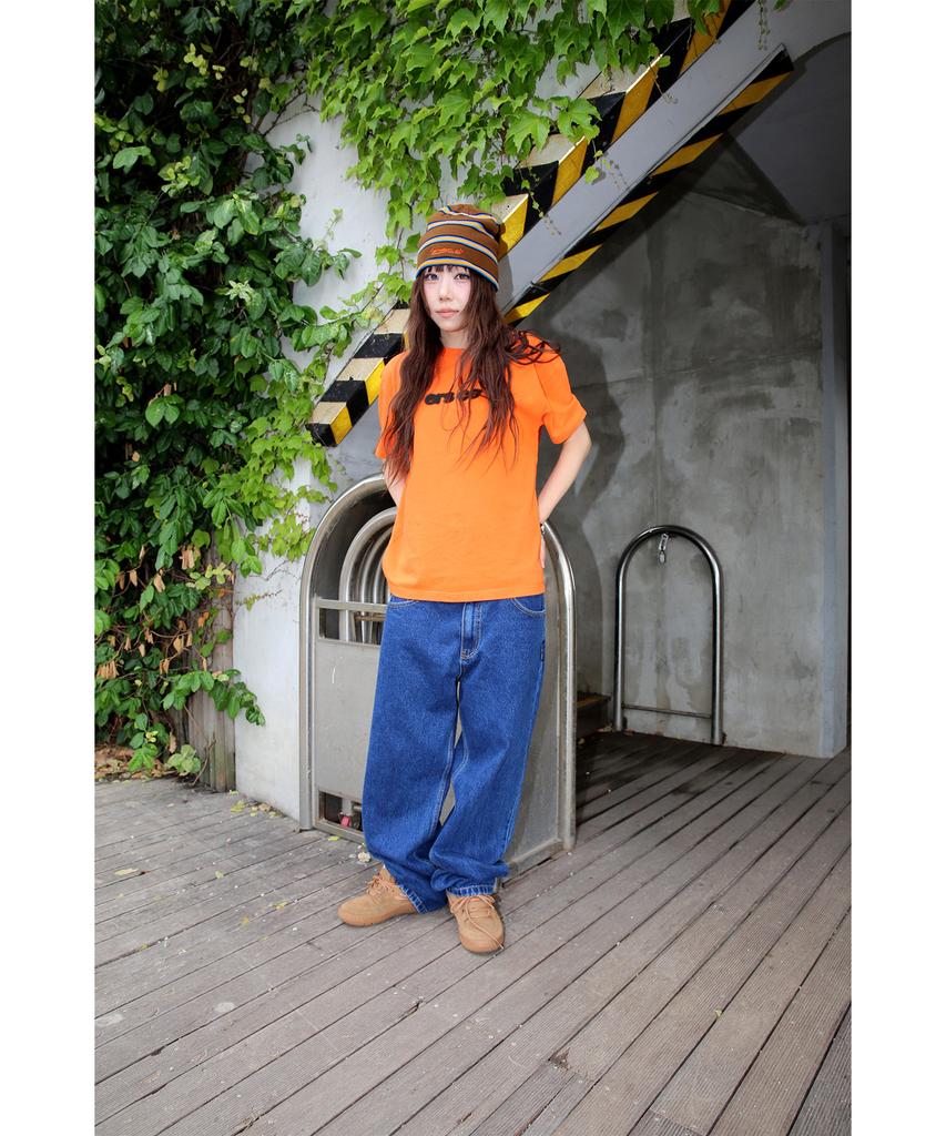 Ialeseuko Blur Logo T-Shirt_Orange