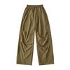 American Hip Hop Style Cargo Pants Loose Fit Wide Leg Drawstring Waist Casual Dance Sports Trousers Women