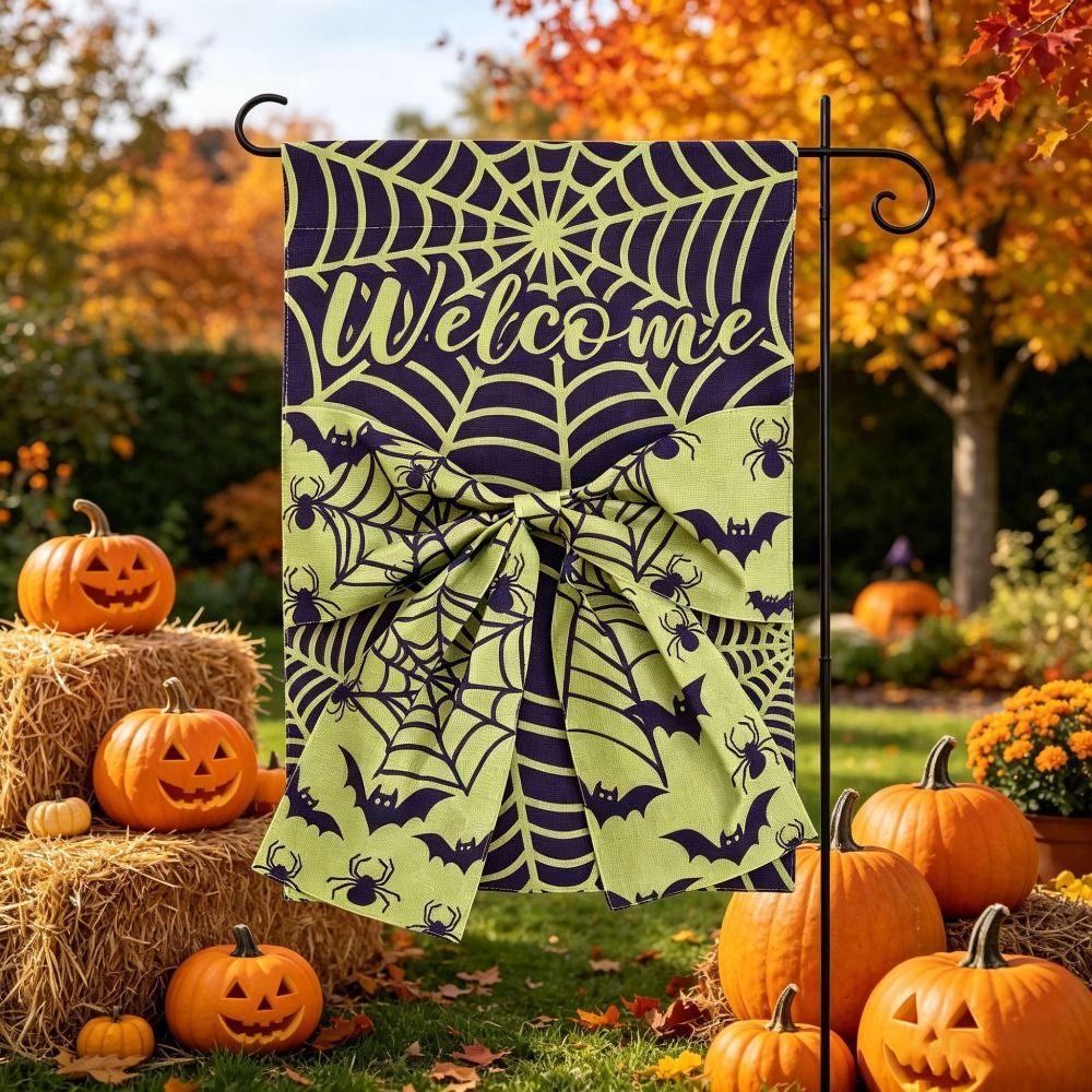 Washable Halloween Decoration Cloth Fall Garden Flag Multiple Styles Sign Outdoor Decoration Deck