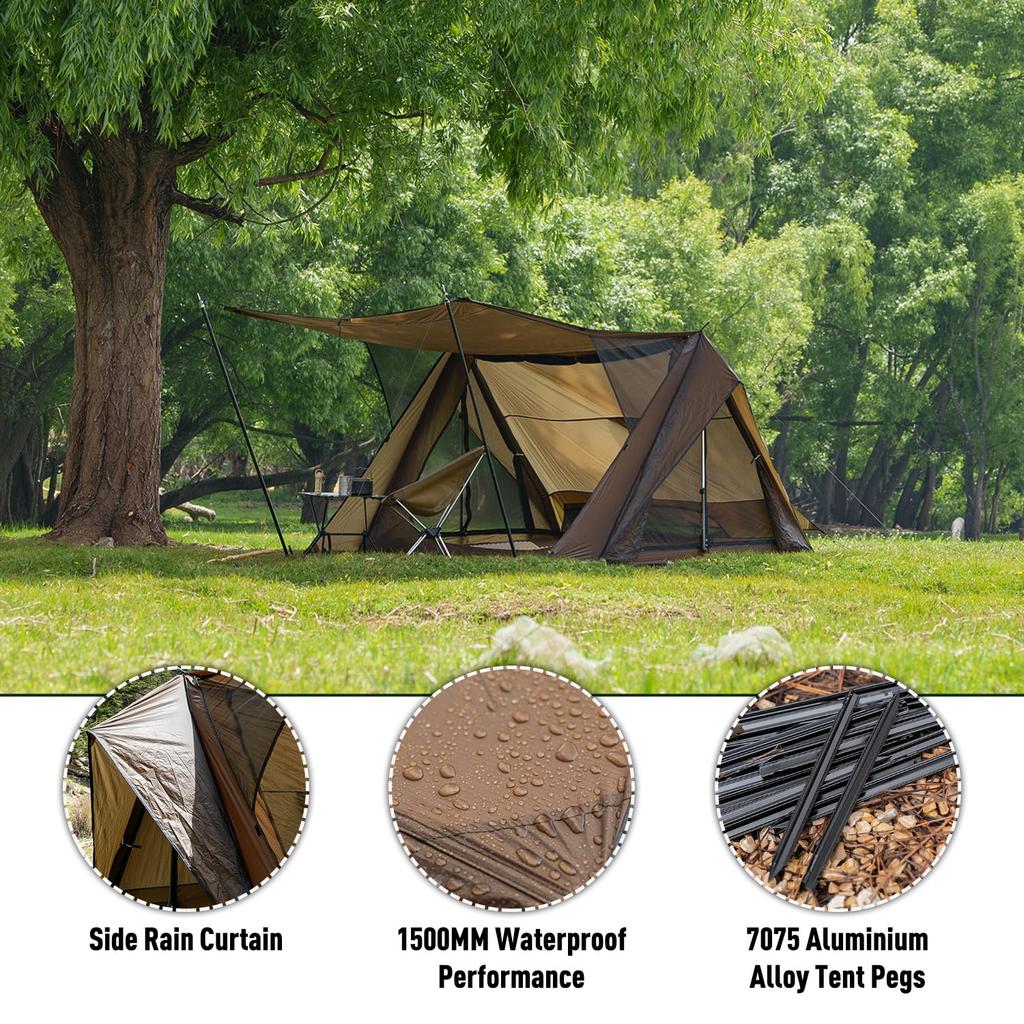 Lightweight Backpacking Tent (20D Nylon) Hiking Tent Camping Bushcraft Shelter 3 Season